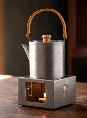 帝国小D煮茶炉功夫茶壶明火不锈钢氛围蜡烛保温底座围炉煮暖茶炉