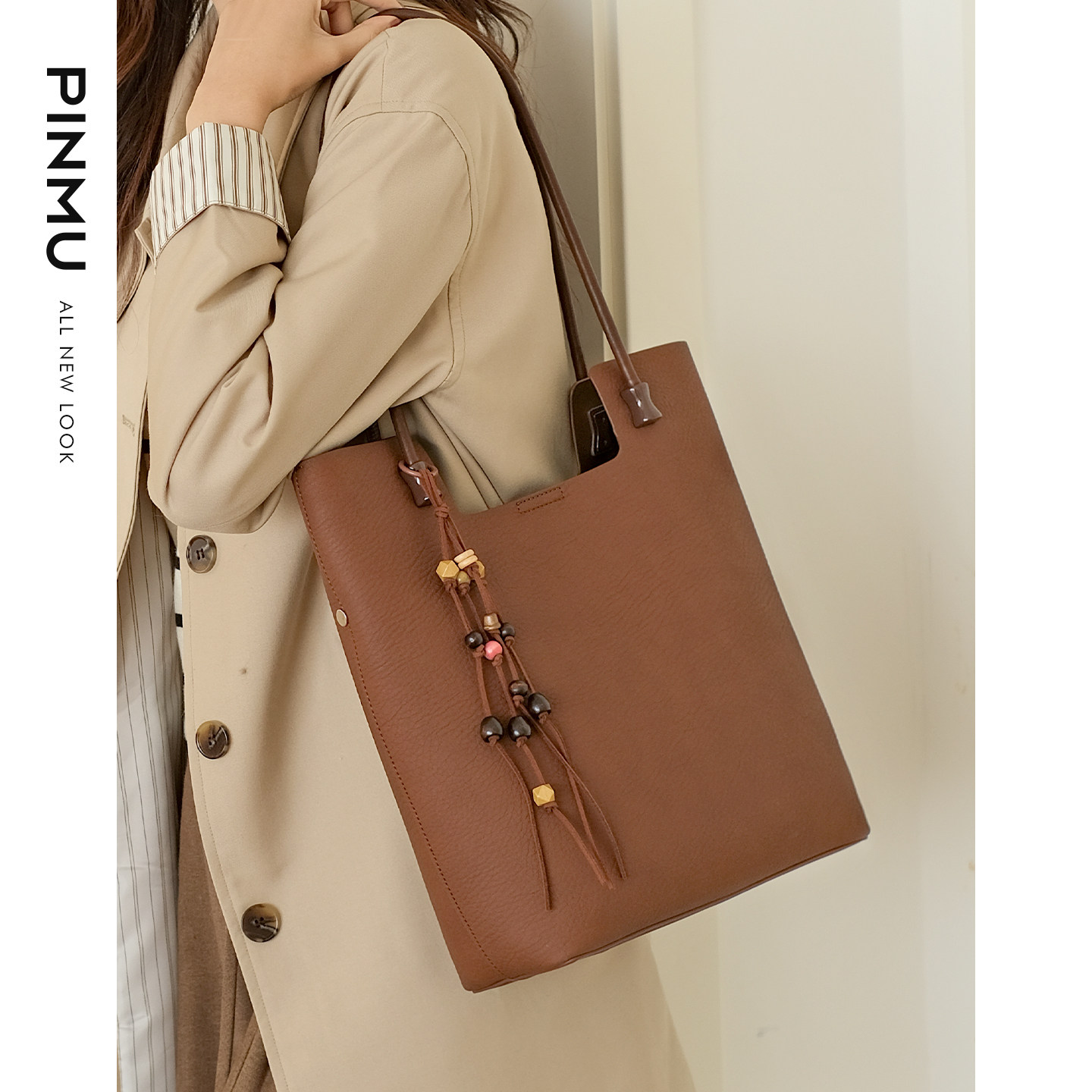 单肩包托特包女2025新款秋冬百搭大容量腋下通勤水桶包简约手提包,箱包皮具/热销女包/男包,单肩包,淘宝优惠券,粉丝福利购,淘宝优惠卷