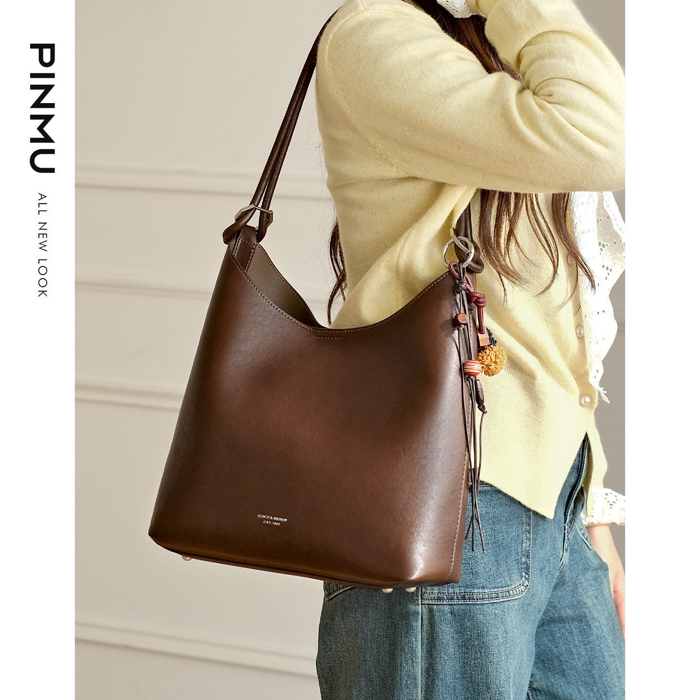 水桶包包女式2025新款秋冬腋下包大容量通勤百搭托特包子母单肩包,箱包皮具/热销女包/男包,水桶包,淘宝优惠券,粉丝福利购,淘宝优惠卷