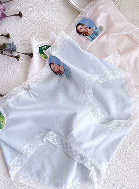 黛丝少女30076蕾丝无痕提花莫代尔纯棉抗菌无感亲肤内裤女