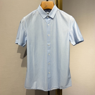 迪赛DEICAE短袖衬衫22新款专柜春夏男士商务针织衬衣322121207
