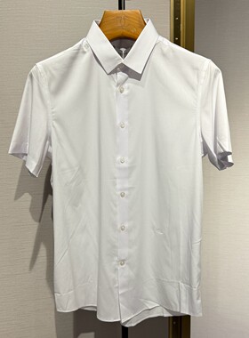迪赛DEICAE短袖衬衫24新款专柜春夏男士休闲白色衬衣324121387