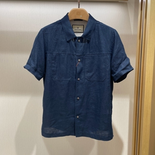 BOSSsunwen短袖衬衣26新款专柜正品春夏男装亚麻衬衫2色M621S321