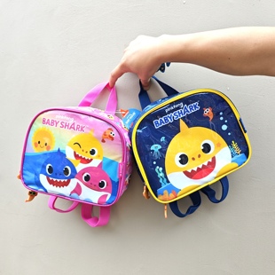 出口美国 NICKE原装带吊牌宝宝鲨鱼防水儿童双肩背包 可放行李箱