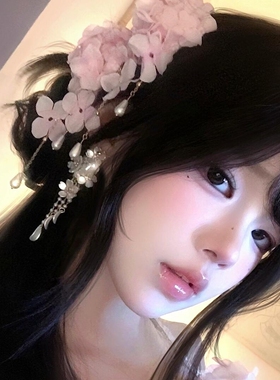 超仙气重工唯美铃兰花流苏发夹