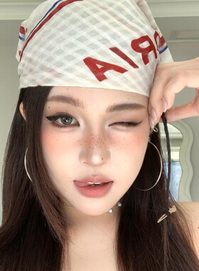 美式y2k千禧辣妹包头头巾