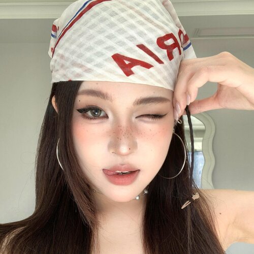 美式y2k千禧辣妹包头头巾