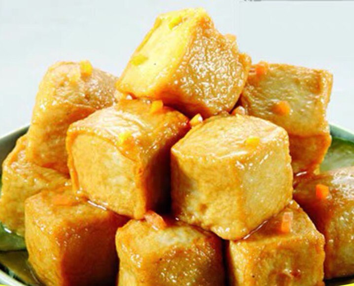 绿松湖源松珍素鱼豆腐素食纯素肉半成品素火锅冷冻食品麻辣烫200g