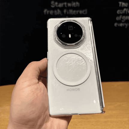 适用于荣耀MagicV5护轴全包手机壳磁吸Magic Vs3高透防摔壳透明保护套高透壳防刮花新潮高端潮透明边框