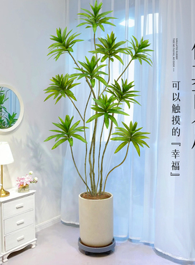 百合竹仿真绿植高级仿生花大型高端轻奢室内盆栽假树植物客厅摆件