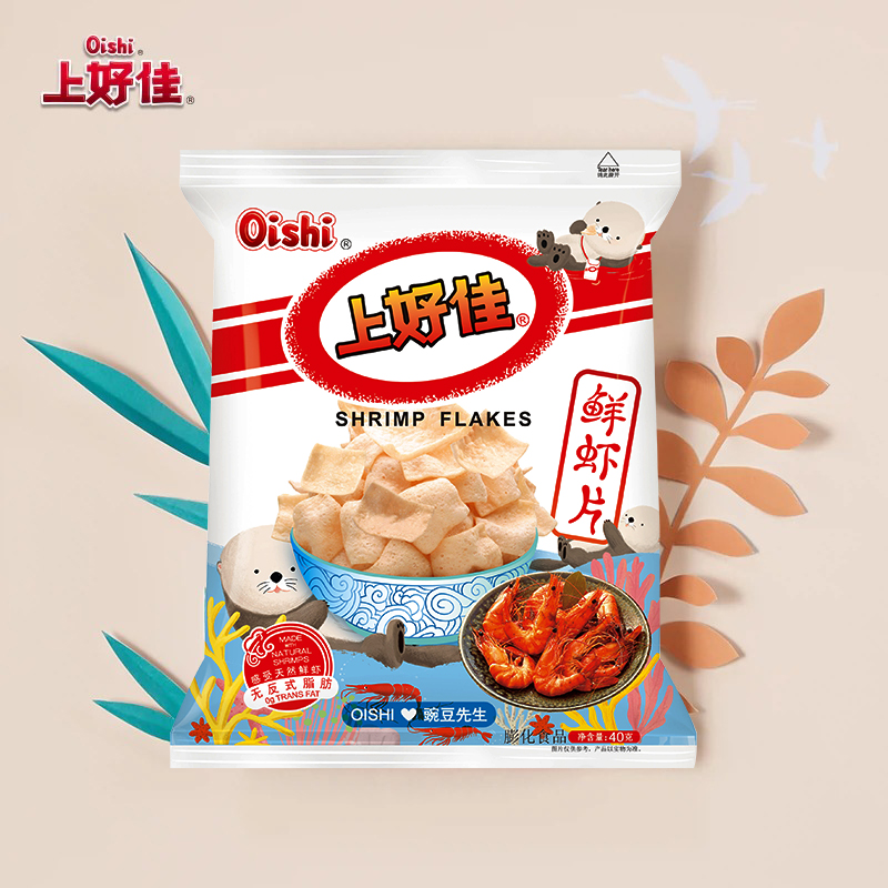 上好佳膨化休闲40g鲜虾片虾片