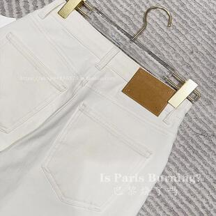 穿过我家牛仔裤，不会看上别家一眼！白色加绒大直筒百搭牛仔裤女