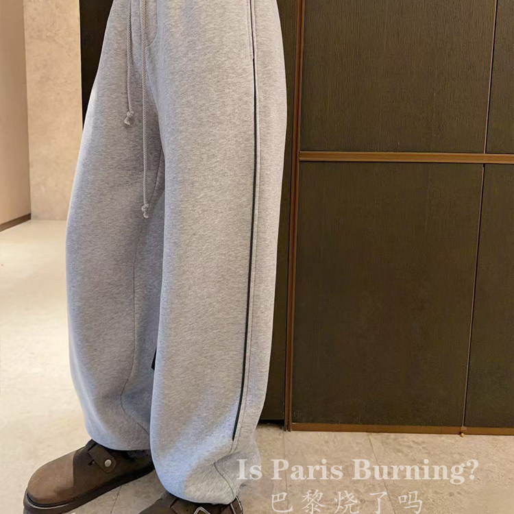 那就再再厚点,又要好看哦!减龄慵懒百搭加绒校服裤休闲卫裤女