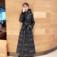 高端鹅绒 羽绒服加厚连帽过膝女士保暖外套 系带收腰长款 冬季 新款