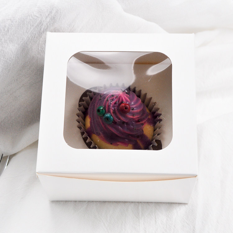 烘焙包装白色色一格1粒CUPCAKE马芬杯子蛋糕盒 杯子蛋糕盒子 50个