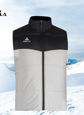 OGLLA安吉纳 运动棉马甲男秋冬跑步足球训练加厚保暖女拉链棉服