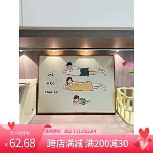 饰品过道入户走廊挂画带框in 抽象画饰画客厅装 饰画摆件桌面摆画装