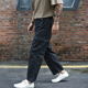男工装 沾酱 咔叽 复古 夏季 猎鸭迷彩黑色系九分裤 子宽松休闲男美式