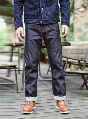 沾酱 标准直筒 赤耳 丹宁 316XX拉链 原色 赤耳原牛 单宁阿美咔叽