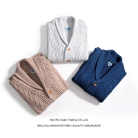 Nước sốt cardigan Áo len ngư dân Màu xanh lá cây Cổ áo len Áo len cổ điển VINTAGE Áo len - Cặp đôi áo len đồ đôi đẹp