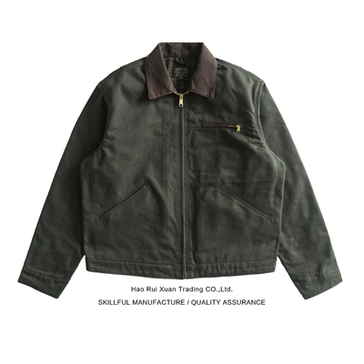 沾酱 J97底特律夹克美式帆布工装阿美咔叽外套苔藓绿汽油蓝非j001