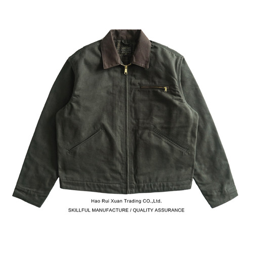 沾酱 J97底特律夹克美式帆布工装阿美咔叽外套苔藓绿汽油蓝非j001