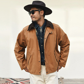 transport通勤无蜡外套男 经典 猎装 沾酱 工装 外套BBR咔叽复古风衣