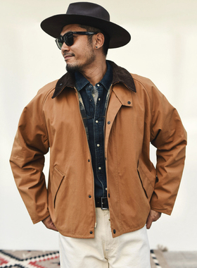 沾酱 transport通勤无蜡外套男 经典猎装工装外套BBR咔叽复古风衣