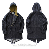 M51鱼尾大衣牛仔风衣 丹宁 M1951 沾酱 PARKA男士 大衣