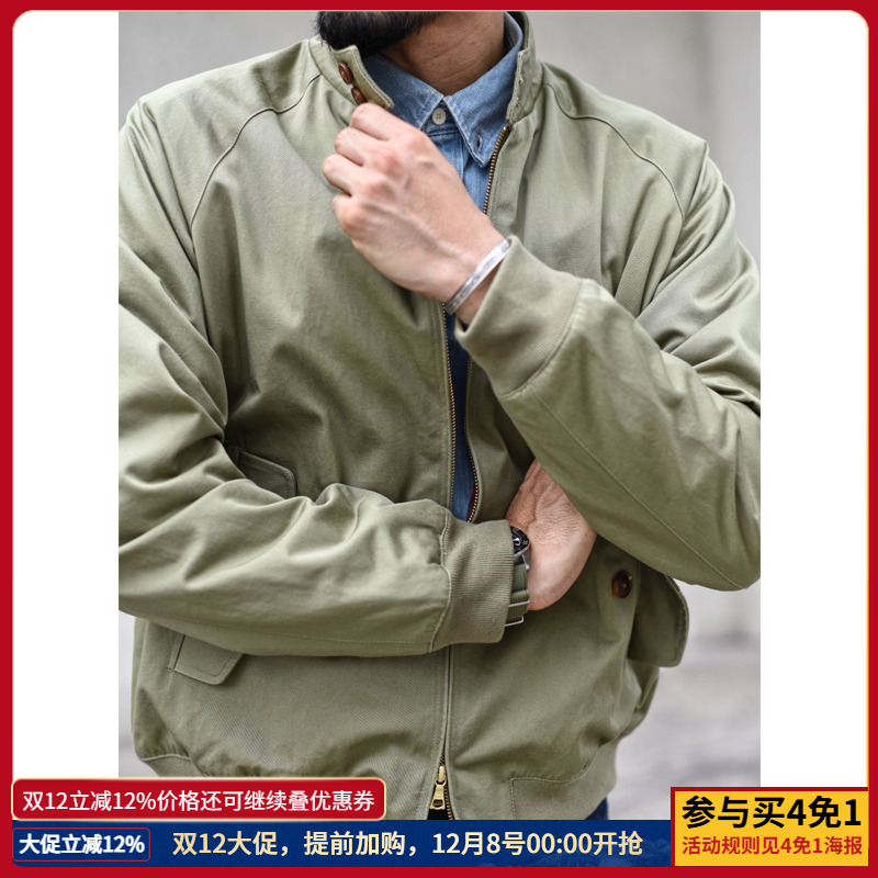 沾酱哈灵顿经典夹克男工装外套