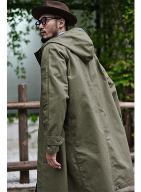 沾酱 军版PARKA长款风衣 纯棉OG107工装外套 阿美咔叽 非M51非M65