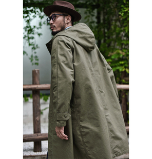 风衣 PARKA长款 纯棉OG107工装 外套 非M51非M65 沾酱 阿美咔叽 军版