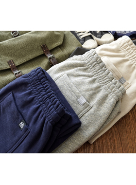 沾酱 4色加绒束脚卫裤男 冬季加绒卫裤男 阿美咔叽加厚休闲裤工装