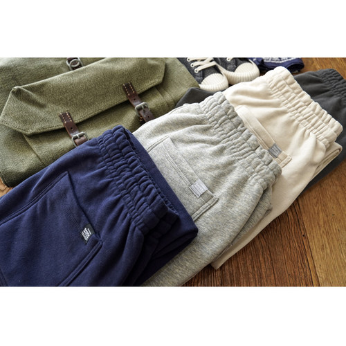 沾酱4色加绒束脚卫裤男