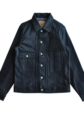 沾酱 棉麻彩棉530XX春限定 夹克男 赤耳丹宁牛仔夹克咔叽复古外套