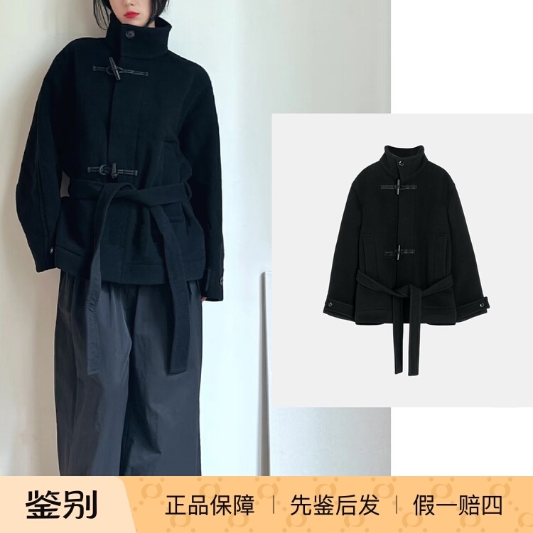 金敏喜同款国内现货LEMAIRE立领长袖牛角扣大衣外套[GZ]