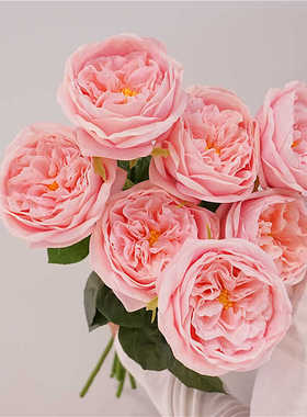 湿感奥斯汀玫瑰花仿真花摆件客厅餐桌假花样板间摆设玄关装饰插花