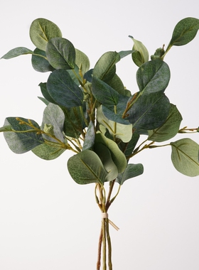 仿真50cm新款尤加利把束家居装饰假花北欧风格室内摆件绿植叶片