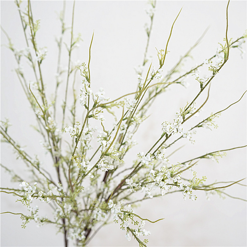 简约自然风仿真花小手球雪球干枝家居客厅装饰插花摆件婚庆造景