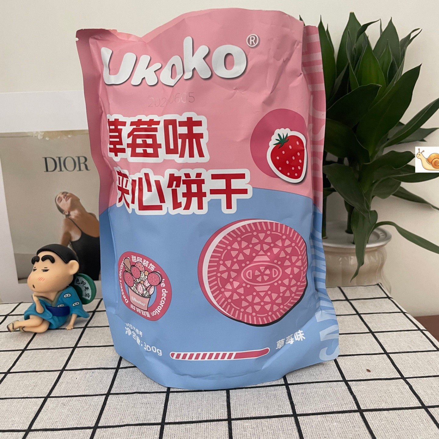草莓味夹心饼干粉色樱花
