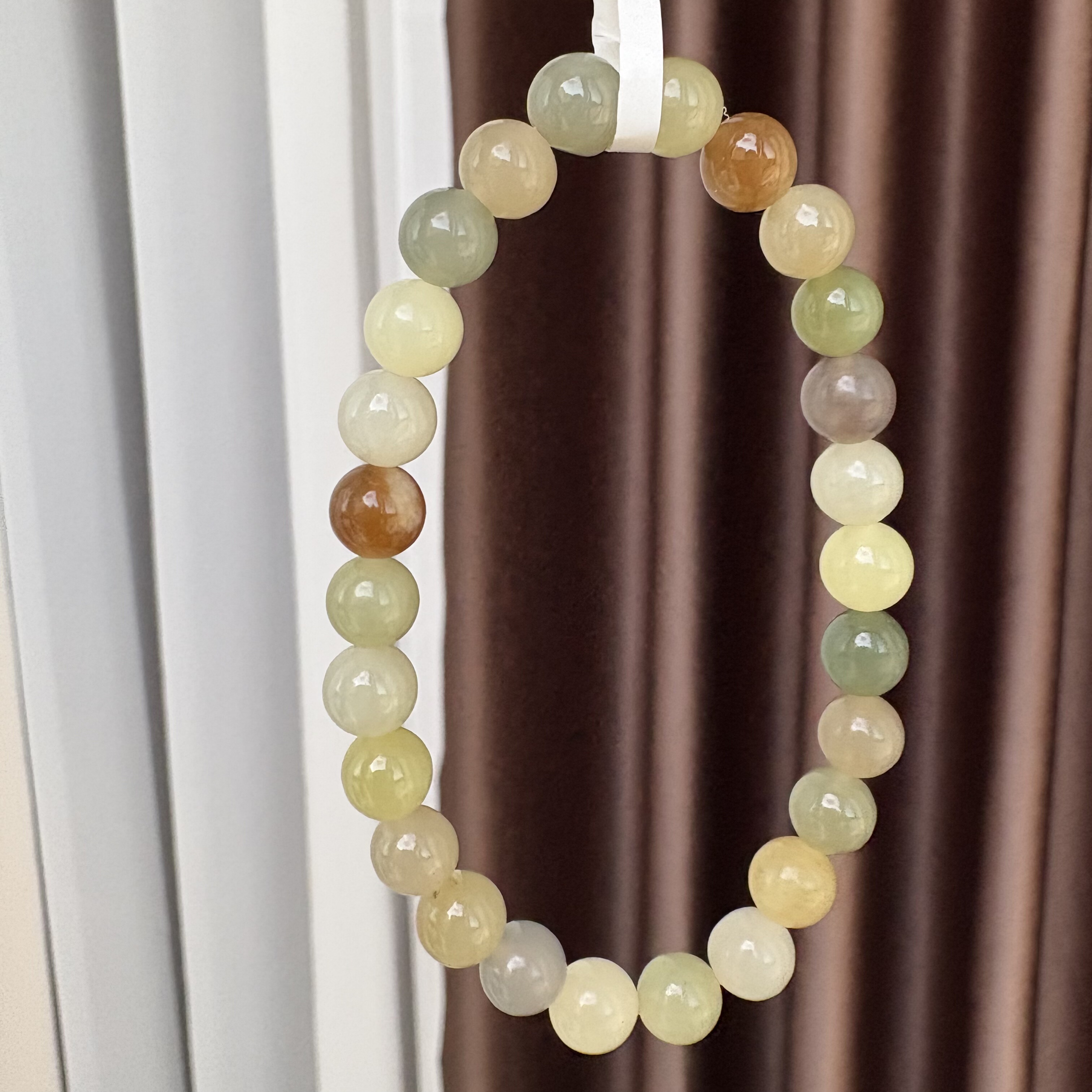 福利单和田玉多宝手串卡8mm圆珠手链糖料白玉手串