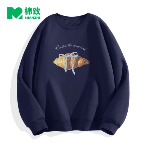 【侯明昊代言】棉致新款圆领卫衣春秋2026衣服宽松无帽套头休闲加