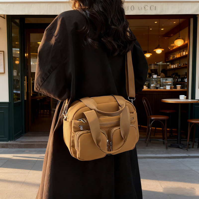 休闲简约大容量多口袋女士手提包2026新款时尚单肩斜挎通勤托特包,箱包皮具/热销女包/男包,托特包,淘宝优惠券,粉丝福利购,淘宝优惠卷