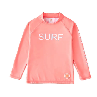 韩国韩范儿童泳衣男童女童单上衣长袖防晒冲浪服青少年沙滩泳衣潮