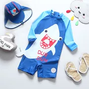 Hàn Quốc Han Fan Children Đồ bơi Boy Baby Shark Áo tắm Xiêm Kem chống nắng dài tay Áo ấm cho trẻ sơ sinh - Bộ đồ bơi của Kid