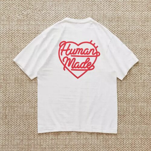HUMAN MADE HEART TEE 日产竹节棉爱心字母短袖T恤25SS