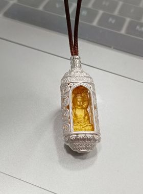 999足银本命佛八大守护神吊坠女中国风民族银饰套链送闺蜜