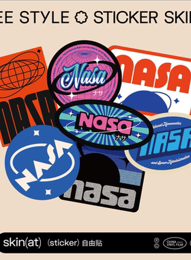 SkinAT 航空主题贴纸 NASA系列 笔记本贴纸 滑板贴 Geek主题贴纸 宇宙探索贴纸 航天局贴纸 遮痕防水