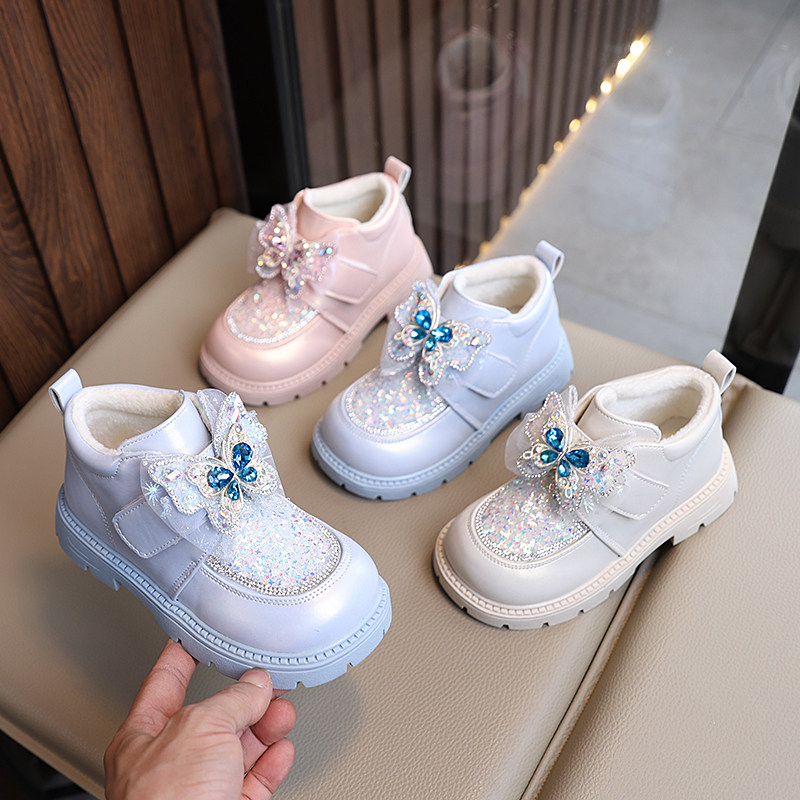 女童靴子儿童水晶短靴2025新款加绒秋冬女孩公主靴马丁靴爱莎皮靴,童鞋/婴儿鞋/亲子鞋,棉靴,淘宝优惠券,粉丝福利购,淘宝优惠卷