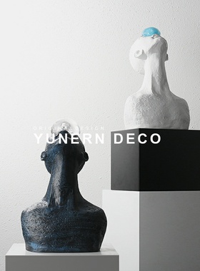 抽象样板房间轻奢风桌面人物雕塑